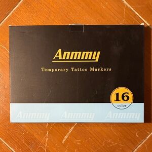 Black and Blue Temporary Tattoo Markers Set